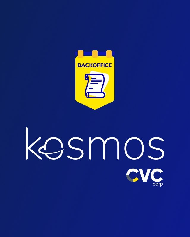 kosmos brand for CVC backoffice, with yellow badge