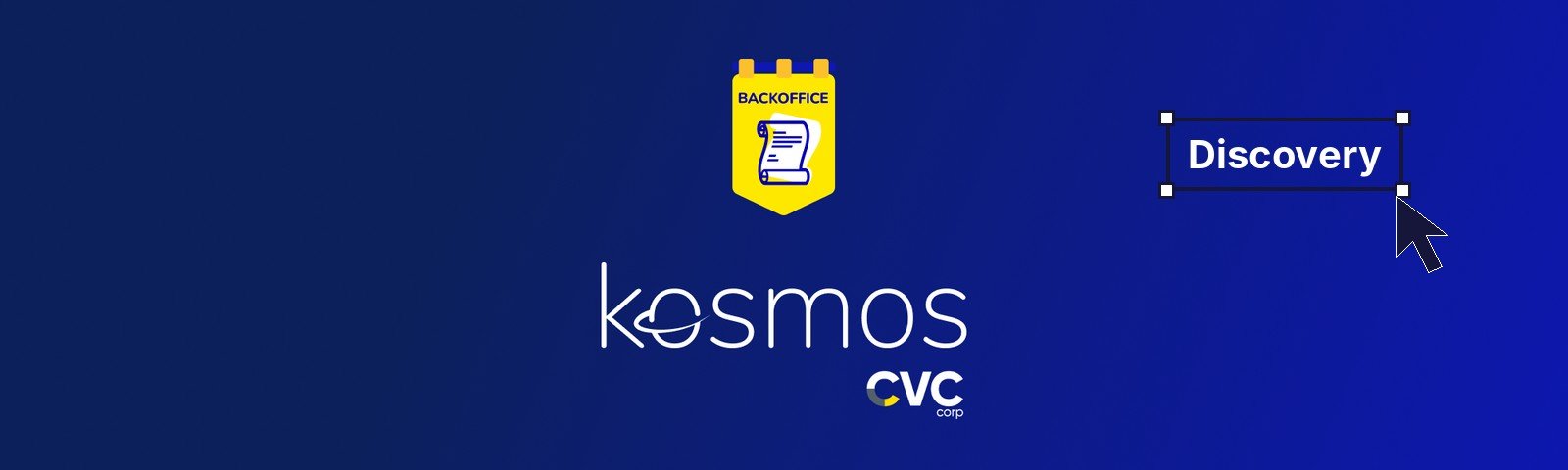 kosmos brand for CVC backoffice, with yellow badge